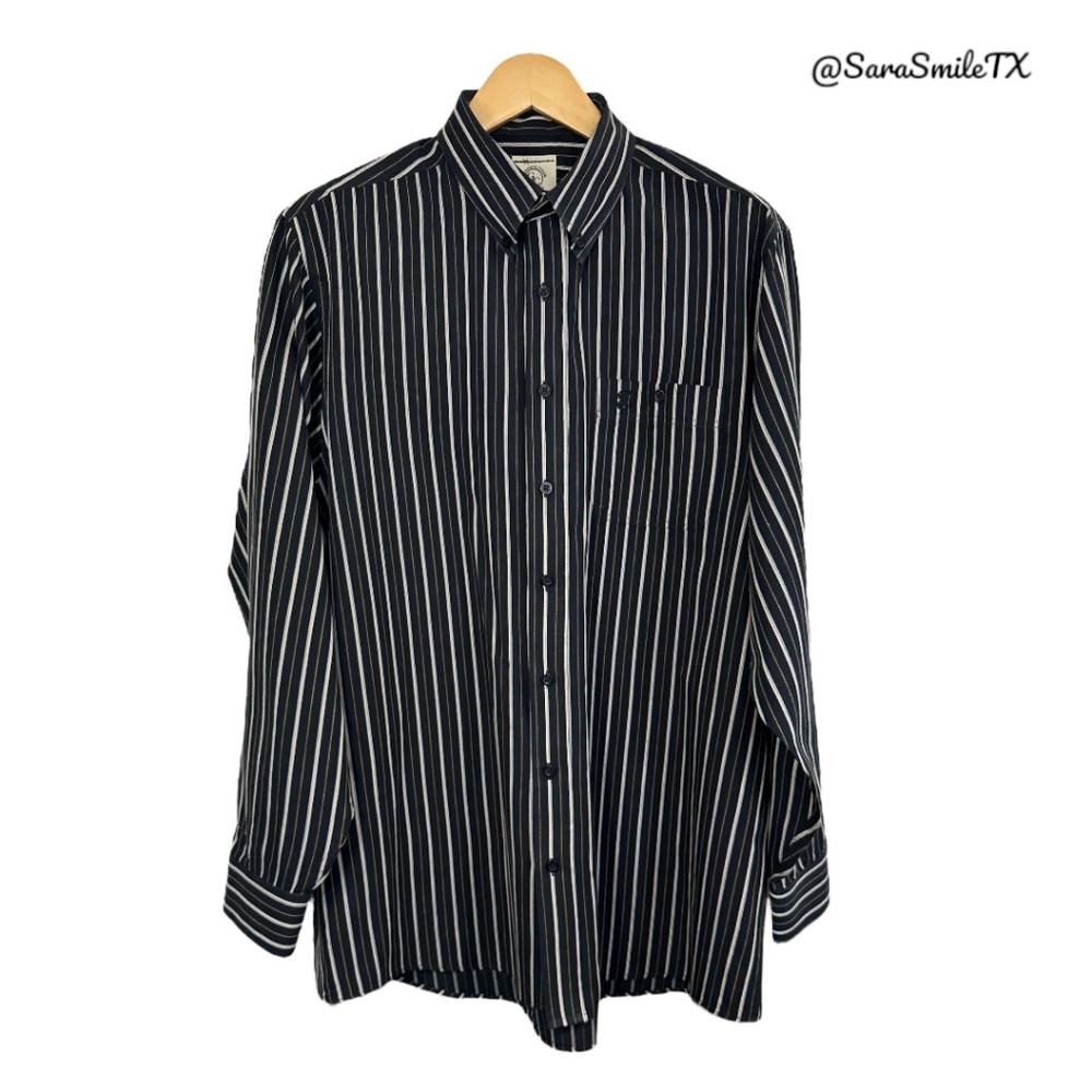 GUNNISON CREEK OUTFITTERS Tall Black Striped Long Sleeve Button Down Shirt